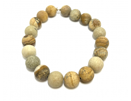JASPE PAYSAGE 10 MM - BRACELET LITHOTHÉRAPIE