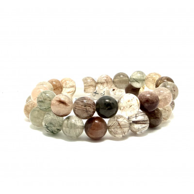QUARTZ MULTI RUTILE 10 MM - BRACELET LITHOTHÉRAPIE