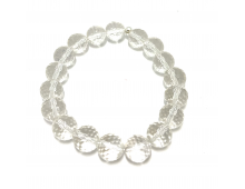 CRISTAL DE ROCHE 10 MM FACETTE - BRACELET LITHOTHÉRAPIE