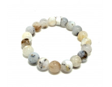 OPALE DENDITRIQUE 10MM - BRACELET LITHOTHÉRAPIE