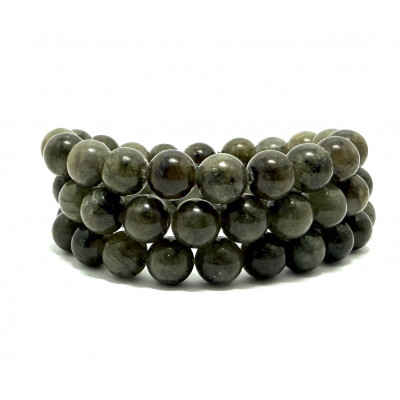 LABRADORITE FONCÉ 10 MM - BRACELET LITHOTHÉRAPIE
