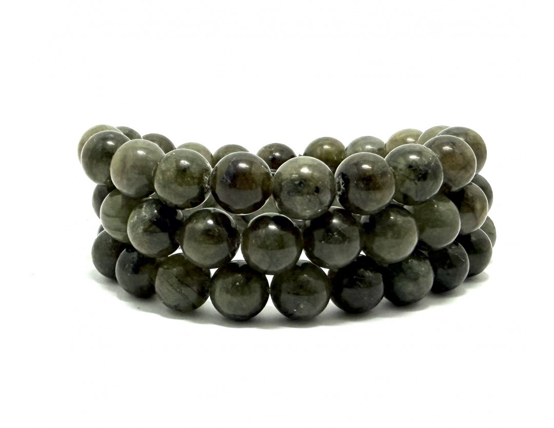 LABRADORITE FONCÉ 10 MM - BRACELET LITHOTHÉRAPIE