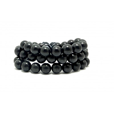 SHUNGITE 10 MM - BRACELET LITHOTHÉRAPIE