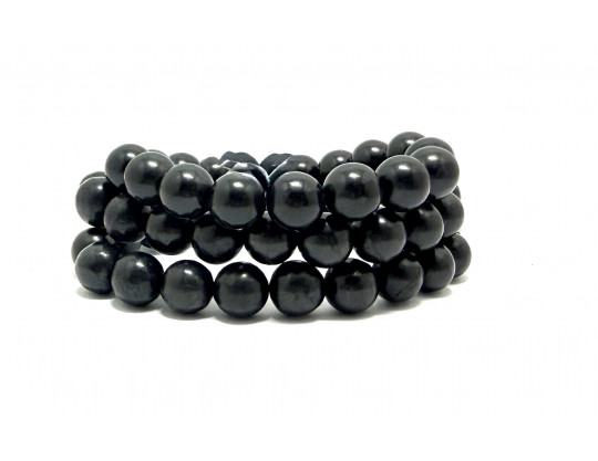 SHUNGITE 10 MM - BRACELET LITHOTHÉRAPIE