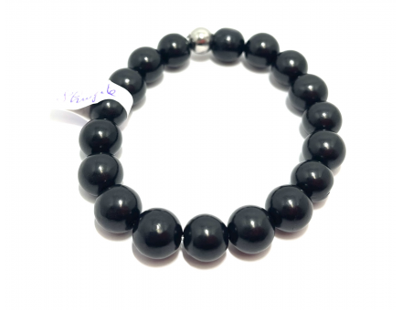 SHUNGITE 10 MM - BRACELET LITHOTHÉRAPIE