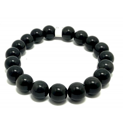 OBSIDIENNE OEIL CÉLESTE 10 MM - BRACELET LITHOTHÉRAPIE