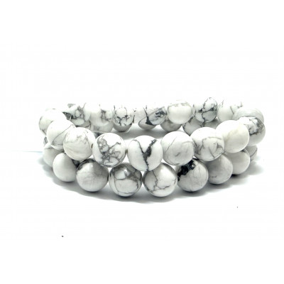 HOWLITE 10 MM - BRACELET LITHOTHÉRAPIE