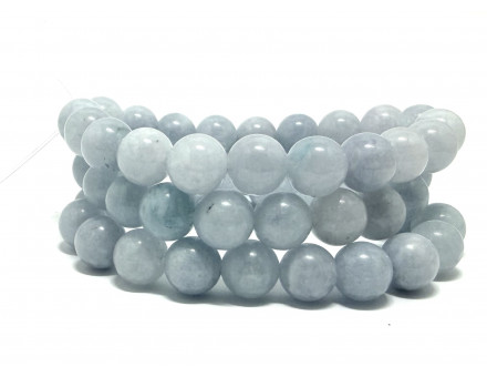 AIGUE MARINE 10 MM - BRACELET LITHOTHÉRAPIE