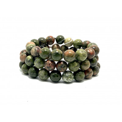 UNAKITE 10 MM - BRACELET LITHOTHÉRAPIE