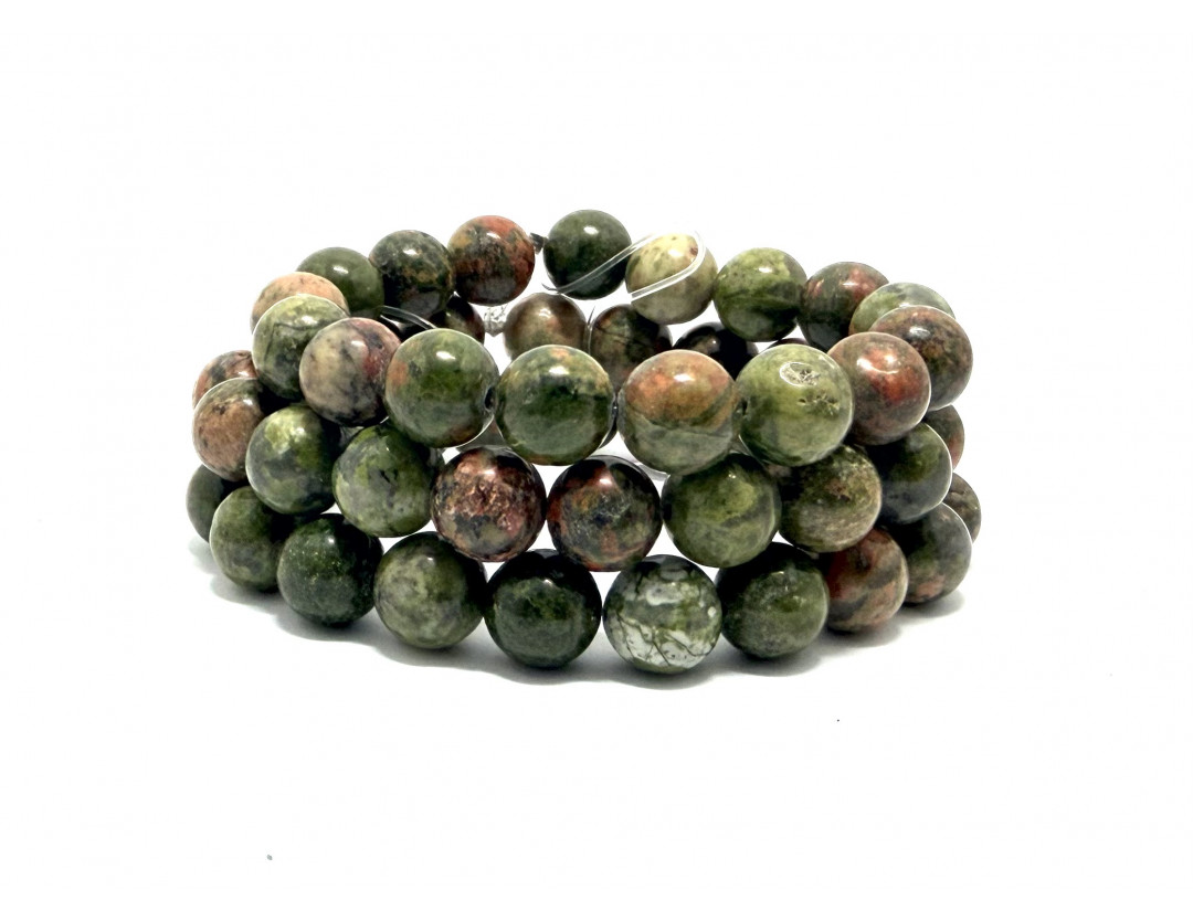 UNAKITE 10 MM - BRACELET LITHOTHÉRAPIE