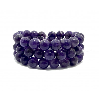 AMÉTHYSTE 10 MM - BRACELET LITHOTHÉRAPIE
