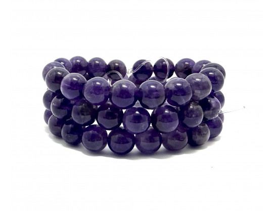 AMÉTHYSTE 10 MM - BRACELET LITHOTHÉRAPIE