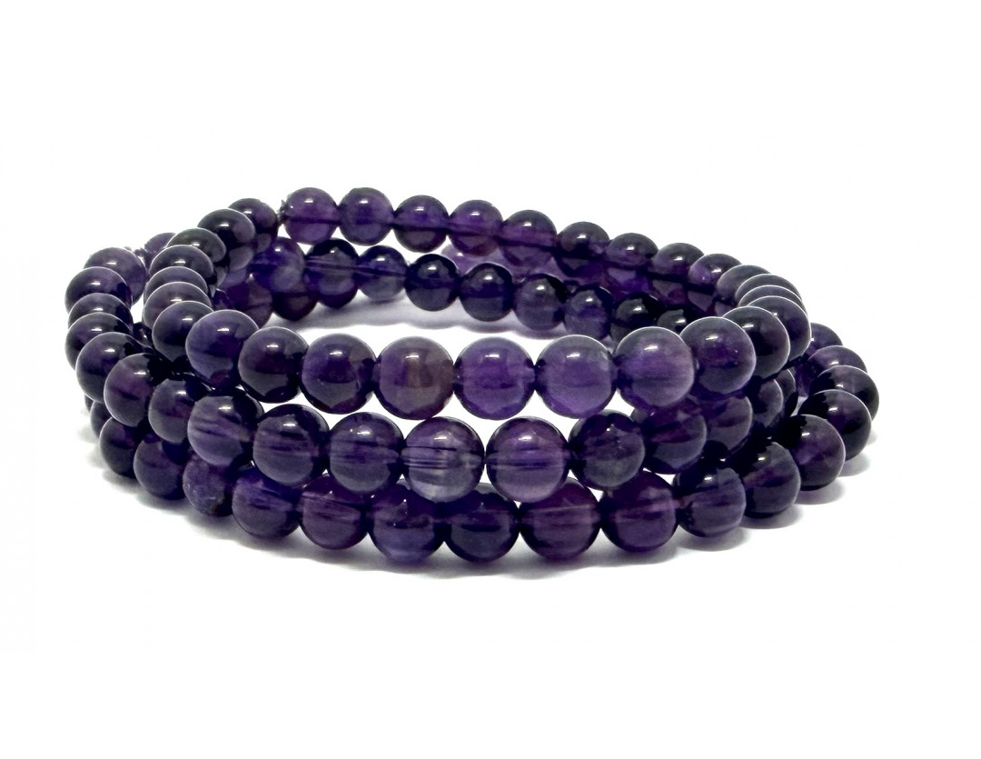 AMÉTHYSTE 6 MM - BRACELET LITHOTHÉRAPIE