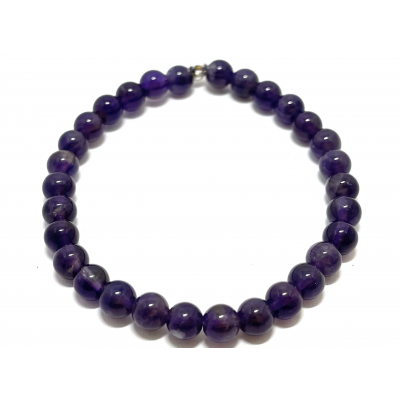 AMÉTHYSTE 6 MM - BRACELET LITHOTHÉRAPIE
