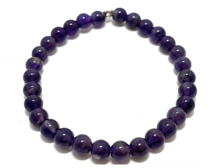 AMÉTHYSTE 6 MM - BRACELET LITHOTHÉRAPIE
