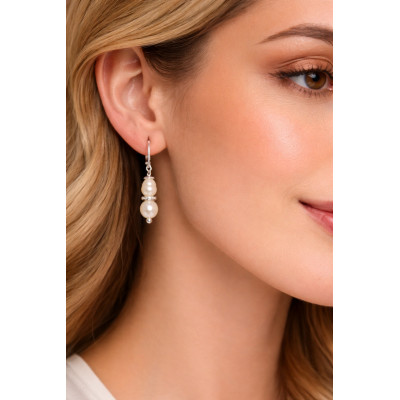 BOUCLE D'OREILLE CRÉATION PERLES EAU DOUCE 2