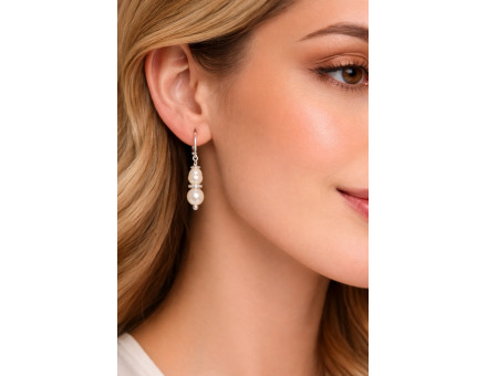 BOUCLE D'OREILLE CRÉATION PERLES EAU DOUCE 2