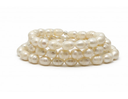 PERLE DE RIVIÈRE IRRÉGULIÈRE  8MM - BRACELET LITHOTHÉRAPIE