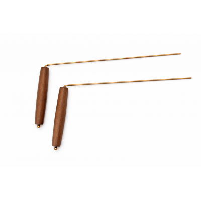 BAGUETTE DE SOURCIER CUIVRE & BOIS DE NOYER