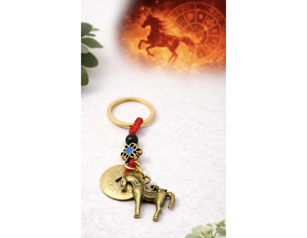 PORTE CLÉ CHEVAL DE FEU