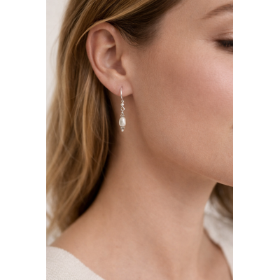 BOUCLE D'OREILLE CRÉATION PERLE EAU DOUCE