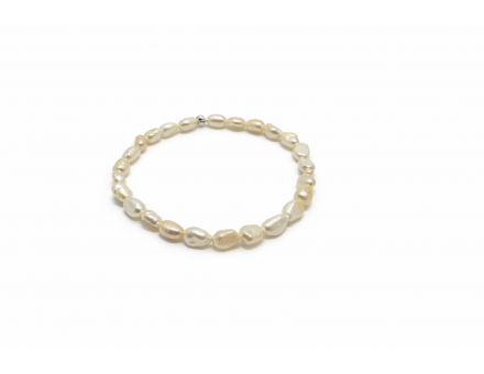 PERLE DE RIVIÈRE IRRÉGULIÈRE 5MM - BRACELET LITHOTHÉRAPIE