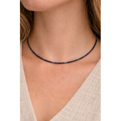 COLLIER SODALITE FACETTE 3 MM