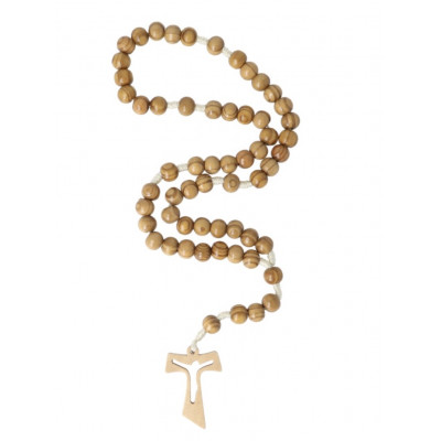 CHAPELET  EN BOIS D'OLIVIER - PERLES 10 MM
