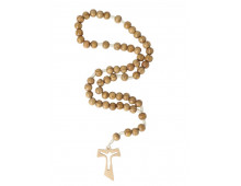 CHAPELET  EN BOIS D'OLIVIER - PERLES 10 MM