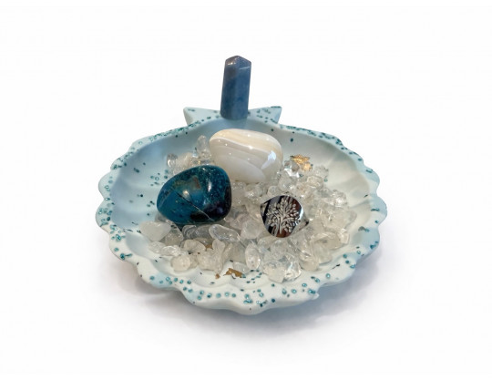 VIDE POCHE COQUILLE ST JACQUES  EN JESMONITE &