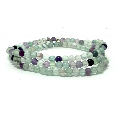 FLUORINE 4 MM - BRACELET LITHOTHÉRAPIE