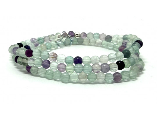 FLUORINE 4 MM - BRACELET LITHOTHÉRAPIE