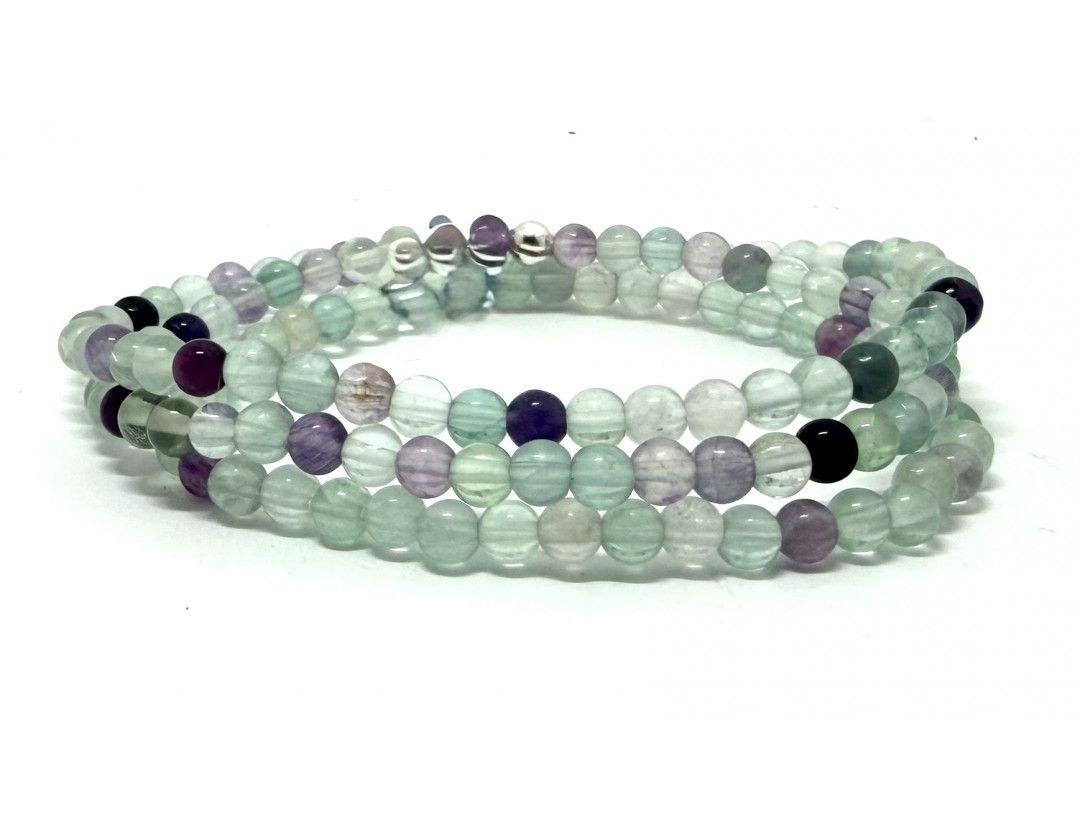 FLUORINE 4 MM - BRACELET LITHOTHÉRAPIE