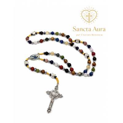 CHAPELET CRÉATION - SANCTA AURA PAR UNIVERS BONHEUR - MULTI-PIERRE 6MM