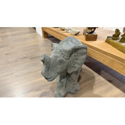 ÉLÉPHANT STATUE PIERRE GRAVÉE - BALI