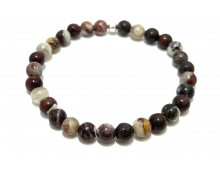 AGATE CRASY LACE ROUGE 6 MM - BRACELET LITHOTHÉRAPIE