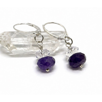 BOUCLE CRÉATION AMÉTHYSTE & CRISTAL HERKIMER