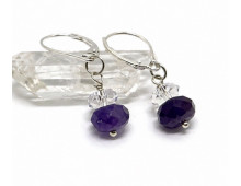 BOUCLE CRÉATION AMÉTHYSTE & CRISTAL HERKIMER