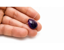 COLLIER CRIN ET PERLE GOUTTE AMÉTHYSTE FACETTE