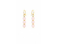 BOUCLE CRÉATION QUARTZ ROSE FACETTE 8 MM