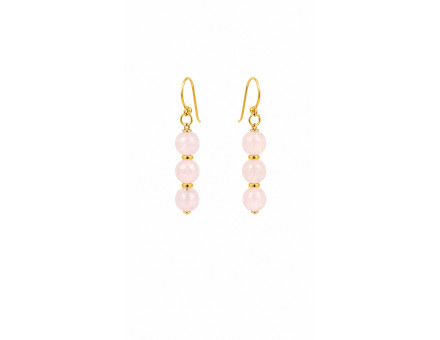 BOUCLE CRÉATION QUARTZ ROSE FACETTE 8 MM