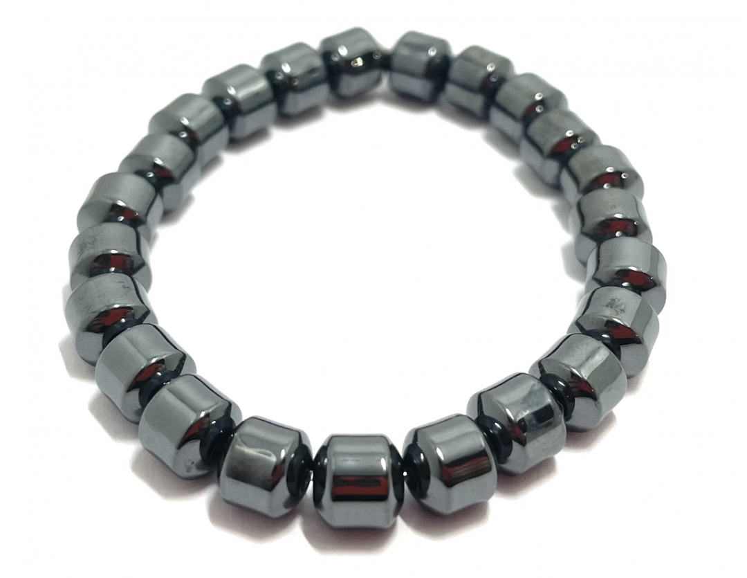 HÉMATITE CYLINDRE 7 CM - BRACELET LITHOTHÉRAPIE
