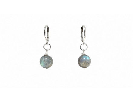 BOUCLE CRÉATION LABRADORITE 10 MM