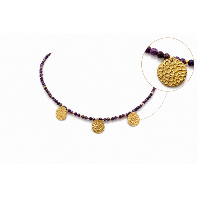 COLLIER STICHTITE 2 MM FACETTE  CRÉATION