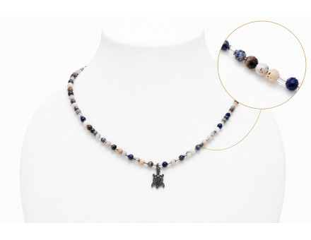 COLLIER SODALITE 2 MM FACETTE  CRÉATION