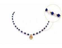 COLLIER LAPIS LAZULI 4 MM FACETTE  CRÉATION