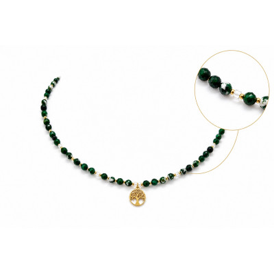 COLLIER DIOPSIDE 4 MM FACETTE CRÉATION