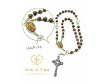 CHAPELET CRÉATION - SANCTA AURA PAR UNIVERS BONHEUR - UNAKITE 6MM