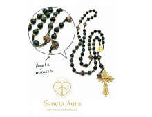 CHAPELET CRÉATION - SANCTA AURA PAR UNIVERS BONHEUR -  AGATE MOUSSE 8MM