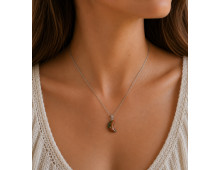 PENDENTIF UNAKITE PETITE LUNE